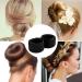 Miniy 3Pcs Donut Hair Bun Maker Set | DIY Hair Bun Accessories & Tools | French Twist Hair Clips in Black Dark Brown & Brown - Buy Online on GoSupps.com