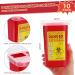 1 Quart Red Sharps Container - Small Portable Needle Disposal Bins for Home & Office Use (10 Pack) - Buy Online on GoSupps.com