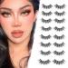 Kisslily 8 Pairs 18MM 3D False Lashes Pack - Fluffy Curled False Eyelashes - Buy Online on GoSupps.com