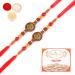 Ghasitaram Gifts Rakhi for Brother Rakhis Online - Set of 2-2035 Rakhi Thread with 400 GMS of Kaju katli Set of 2 Rakhis with 400 gms of Kaju katli