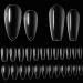 Rstyle 288 pieces nail tips nail tips 10 sizes tips for gelnail nail tips transparent full cover nail tips for gelail artificial nails uv nail polish gel nail polish (almond & ballerina)