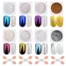 GZSYY Pearl Powder Nail Chrome Glitter Powder Laser Holographic Nail powder 8PCS White Pearl Chrome Nail Powder Glitter Powder Color9