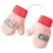 Kids Cute Fox Knitting Gloves with Plush Lining | 1-3 Yrs | Cartoon/Pink - Buy Online on GoSupps.com