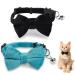 2 pieces of cute collar with a bell kitten neck band Breakaway fly collar. Conductible including puppy cat neck band personalized collars for small pets blue black
