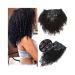 Hair Extension Clip In Hair Extension Afro Kinky Curly Clip In Human Hair Extensions Women 120g/set Clip-in Full Head crochet hair (Size : 24 inch)