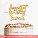 Personalised Acrylic Birthday Cake Topper - Custom Name & Age | KreateSquare Custom Colour Cake Decoration (Brown) - Buy Online on GoSupps.com