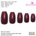 Bling Art Red Brown Pearlescent Ballerina Coffin Nails | 24 Long Artificial False Nails with Glue - International Shipping Available - Buy Online on GoSupps.com