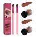 Eyebrow Brush Home Eyebrow Care Kit 4D Laminated 4D Laminated Brow Home-Grooming Kit 4D Hair Stroke Brow Stamp Brush with Eyebrow Cream (2*Light Brown)