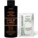 Gold Label 120ml Professional Results Brazilian Keratin Blowout Hair Treatment with 20ml Clarifying Shampoo Enhanced Specifically Designed for Coarse Curly Black African Dominican Brazilian Hair
