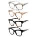 Eyekepper 4-Pack Bifocal Reading Glasses Women Large Frame Bifocal Readers +2.50 4pcs Clear Lens-mix 2.5 Diopters