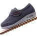 Men's Warm Plush Fleece Diabetic Slippers with Air Cushion - Gray, Size 7.5 - Buy Online on GoSupps.com