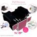 Buy N&BF Professional Large Aluminum Makeup Case - Lockable Multi-Compartment Beauty Case (Pink) | International Shipping - Buy Online on GoSupps.com