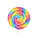 Rainbow Premium Sweet Whirls Lollipops 24 Count 60 Grams & 3.25" Diameter per piece