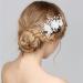 Shop Honey Bear Women's Bridal Jewelry | Flower Hair Feast Accessories | Crystal Rhinestone & Simulated Pearl | Elegant Wedding Hairpieces (White) - Buy Online on GoSupps.com