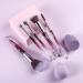 XMOSNZ 15pcs Crystal Handle Makeup Brush Set with Bonus 4 Sponges - Purple - Buy Online on GoSupps.com
