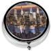 Buy Hong Kong Round Pill Box - 3 Compartment Mini Decorative Portable Travel Organizer for Vitamins & Medications - Buy Online on GoSupps.com