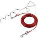 Artilife 30FT Dog Stakes Dog Leash Ground Anchor Tie Out Cable and 16.5" Anti Rust Stake for Small to Medium Dog Up to 100Lbs in Weight in Outdoor Yard and Camping - Buy Online on GoSupps.com