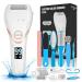 Electric Foot File Callus Remover for Feet, Rechargeable Pedicure Kit Foot Care with 3 Speed, Callus Remover Kit with 3 Roller Heads, Battery LCD Display for Remove Cracked Heels Calluses&Hard Skin White Electric Callus Re…