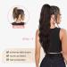 FLUFYMOOZ 26 Inch Drawstring Ponytail Extension | Long Curly Wavy Ponytail Hairpiece for Women | Natural Synthetic Hair (Cool Brown with Blonde Highlights) - Buy Online on GoSupps.com