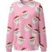 Women's Christmas Sweatshirt | Cute Snowman & Penguin Print O-Neck Raglan Top | Comfy & Warm Xmas Jumper | Winter Long Sleeve Tunic Sweater - Pink, Size S - Buy Online on GoSupps.com