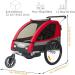 Tiggo 2-in-1 Children's Bicycle Trailer & Jogger | International Shipping | Red Color - Model 50402 - Buy Online on GoSupps.com