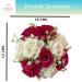 Samyak Beautiful Bridal Big Sized Hair Bun Handmade Juda Bun For Wedding Party Artificial Flowers Based Jumbo Sized Hair Piece Accessory Set Juda Decoration (Dark Pink) - Buy Online on GoSupps.com