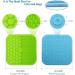 Dog Licking Mat with Suction Cups | BPA-Free Silicone for Anxiety Relief | Slow Feeder & Grooming Mat in Green & Blue - Buy Online on GoSupps.com