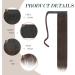 FESHFEN Straight Ponytail Extensions Long Wrap Around Ponytail Synthetic Clip in Pony Tail Hair Extensions Reddish Dark Brown Hairpiece for Women 24 inch 24 inch (Pack of 1) Reddish Dark Brown - Buy Online on GoSupps.com