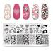 Froiny Nail Art Stamping Plates Set Valentine's Day Heart Image Stamping Templates Stamping Manicure Stencils Tools