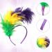 MWOOT Feather Headband 1920s Fascinator Headwear Purple Yellow Green Feather Headpiece Hair Accessories for Cocktail Wedding Tea Party  - Buy Online on GoSupps.com