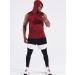 Neleus Men's Sleeveless Workout Tank Tops with Hoodie - 3 Pack (Black/Grey/Red) - Size Large | Style 5098 - Buy Online on GoSupps.com