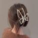 2 Pack Large Metal Pearl Hair Claw Clips for Women - Stylish Butterfly Bow Design, Perfect for Thick Long Hair - Accessories Grab Clip Shark Clip Ponytail Claw - Buy Online on GoSupps.com
