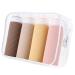 Nanaborn silicone travel bottles for filling 100ml Travel Bottles Set 4 pieces of portable travel size container shampoo travel flashing travel shower gel container (brown)