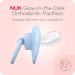 NUK Glow-in-The-Dark Orthodontic Pacifiers 0-6 Month - Zebra Print (Pack of 2) | Shop Now - Buy Online on GoSupps.com
