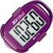 3DFitBud Simple Step Counter Walking 3D Pedometer with Clip and Lanyard, A420S Plum