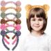 RmKbe 8 Pieces Bear Ears Headbands Cute Makeup Hairbands Fluffy Hair Hoops Party Costume Decoration Headband for Women Girls - Buy Online on GoSupps.com