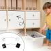 4 Pack Refrigerator Locks with Keys - Child Safety Locks for Closets Drawers & Windows - No Drill Installation - 2 Black & 2 White - Buy Online on GoSupps.com