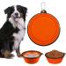 Axgo Foldable Silicone Dog Bowl - Portable Travel Feeder for Outdoor Drinking Water - Orange - Buy Online on GoSupps.com