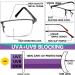 JJwell Men's Blue Light Filter Reading Glasses - 3 Piece Set | Rectangular Half Metal UV Protection Anti-Eye Strain - Prescriptive 1.25 Black Gunmetal Brown - Buy Online on GoSupps.com
