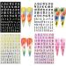 Letter Nail Art Stickers Number Nail Decals Nail Art Supplies Old English Alphabet Nail Sticker Designs Holographic English Font Letters Stickers for Acrylic Nails Decorations (8 Sheets) A2 - Buy Online on GoSupps.com