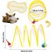 Folded Cat Tunnel for Indoor Cats Cat Tunnels Cat Tube Tunnel with Feather Mouse Toys Puppy Kitten Playing Tent Upgrade Collapsible Cat Tube Tunnel Cat Springs Exercise Toys - Buy Online on GoSupps.com