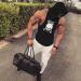 SZKANI Men's Skull Print Sleeveless Fitness Vest Tank Top - Black (Single Dumbbell) - Buy Online on GoSupps.com