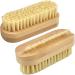 2 Pcs Double Sided Bamboo Handle Nail Brushes for Hand and Toe Nail Cleaning - Ideal for Garden, Bathroom, and Salon Use - Buy Online on GoSupps.com