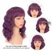 ENTRANCED STYLES Fuchsia & Purple Wavy Curly Bob Wig with Bangs - Heat Resistant Synthetic Party & Cosplay Wig for Women - Buy Online on GoSupps.com