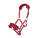 HKM nylon halter -Glitter- with polar fleece padding red Pony Red Pony