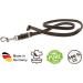 Copcopet Black Dog Leash - Premium Cowhide Soft Drag Line with Chroma Carabiner | Braided Leather Dog Accessories Made in Germany (1m x 8mm) - Buy Online on GoSupps.com