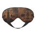 Brown Cowhide Art Print Unisex Sleep Eye Mask Soft Comfort Eye Shade Cover for Travel/Yoga/Shift Work Black