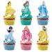 NIAYOU 24 Pcs Princess Cupcake Toppers Princess Themed Cake Decorations Cartoon Happy Birthday Cupcake Toppers for Boys Girls Kids Birthday Party Supplies