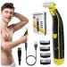 Electric Shaver for Men Wet and Dry Shower Facial Body Shavers Rotatable Full Body Waterproof Non-Slip USB Rechargeable 700mAh Travel Women Hair Removal Trimmer Body Shavers for Men