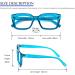 MMOWW Oversized Anti Blue Light Reading Glasses for Women - Square Frame, Transparent Blue 1.0 - Buy Online on GoSupps.com
